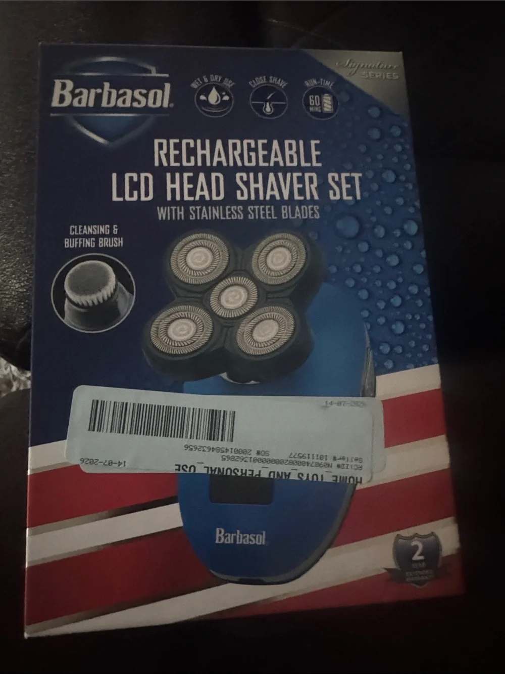 Barbasol Rechargeable LCD Head Shaver -